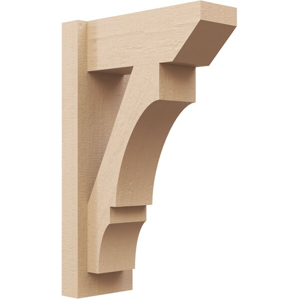 Ekena Millwork 6-in W x 14-in D x 22-in H Balboa Slat Rough Cedar Woodgrain TimberThane Outlooker, Primed Tan OUTUR060X14X22BOA24RCPR - main